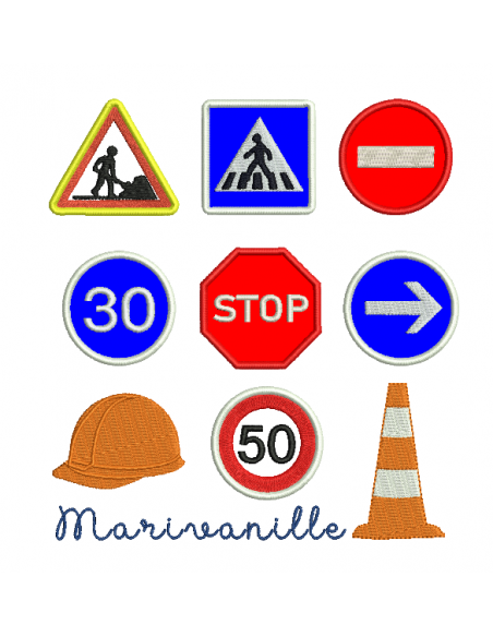 9 panneaux routiers