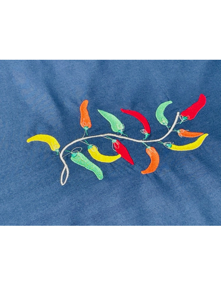 Piments sur corde (et chaque piment seul)