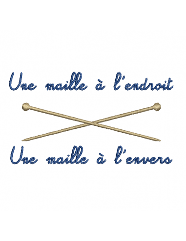 Tricot, 1 maille à l'endroit, 1...