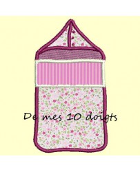 Nid d'ange en appliqué - Cadre 10cm