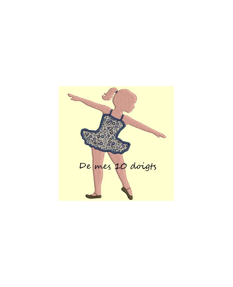 Série de petite danseuse Appliqué - 3 fichiers -