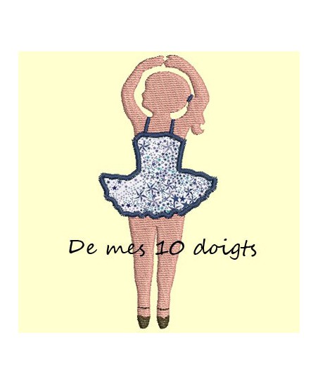 Série de petite danseuse Appliqué - 3 fichiers -