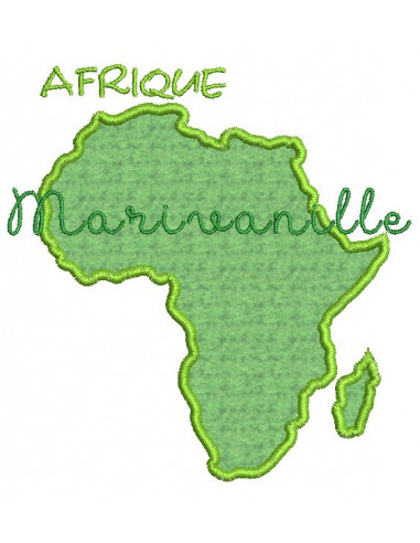 Afrique carte appliqué (5 tailles)