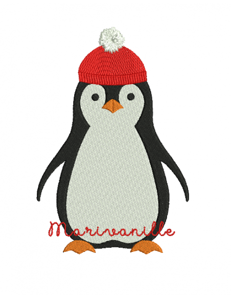 Pingouin en appliqué ou tissé (2 tailles)