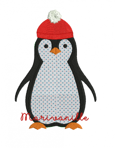Pingouin en appliqué ou tissé (2...