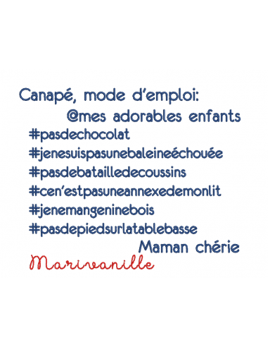 Canapé, mode d'emploi (2 tailles)