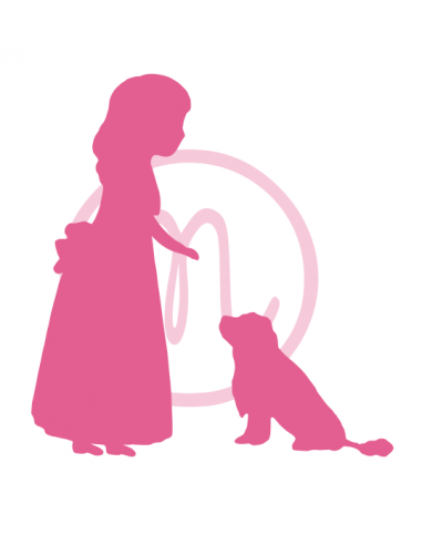 Fillette et son chien (découpe)
