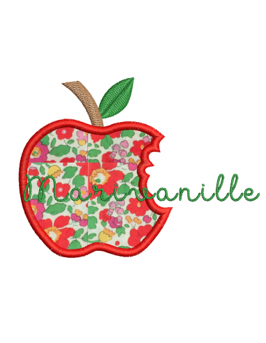 Pomme croquée (appliqué)