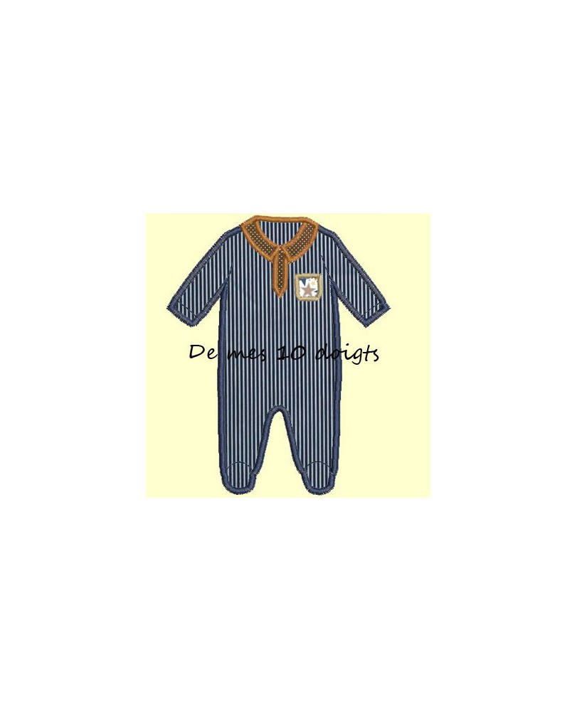 pyjama en appliqué - 4 fichiers