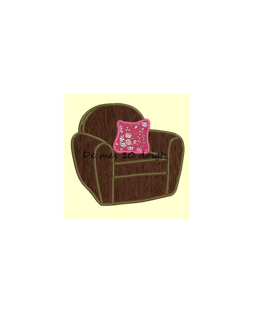 Fauteuil Club en appliqué - 2 tailles