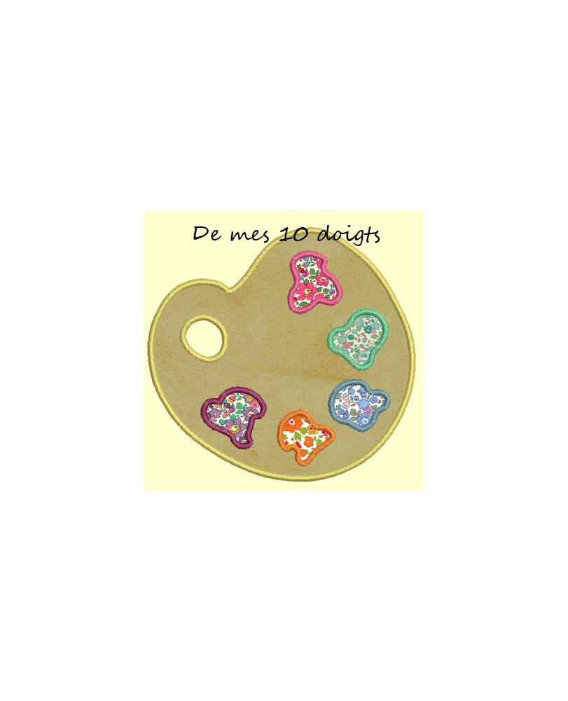 Palette de peinture en appliqué - 2 tailles