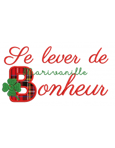 Se lever de Bonheur, appliqué