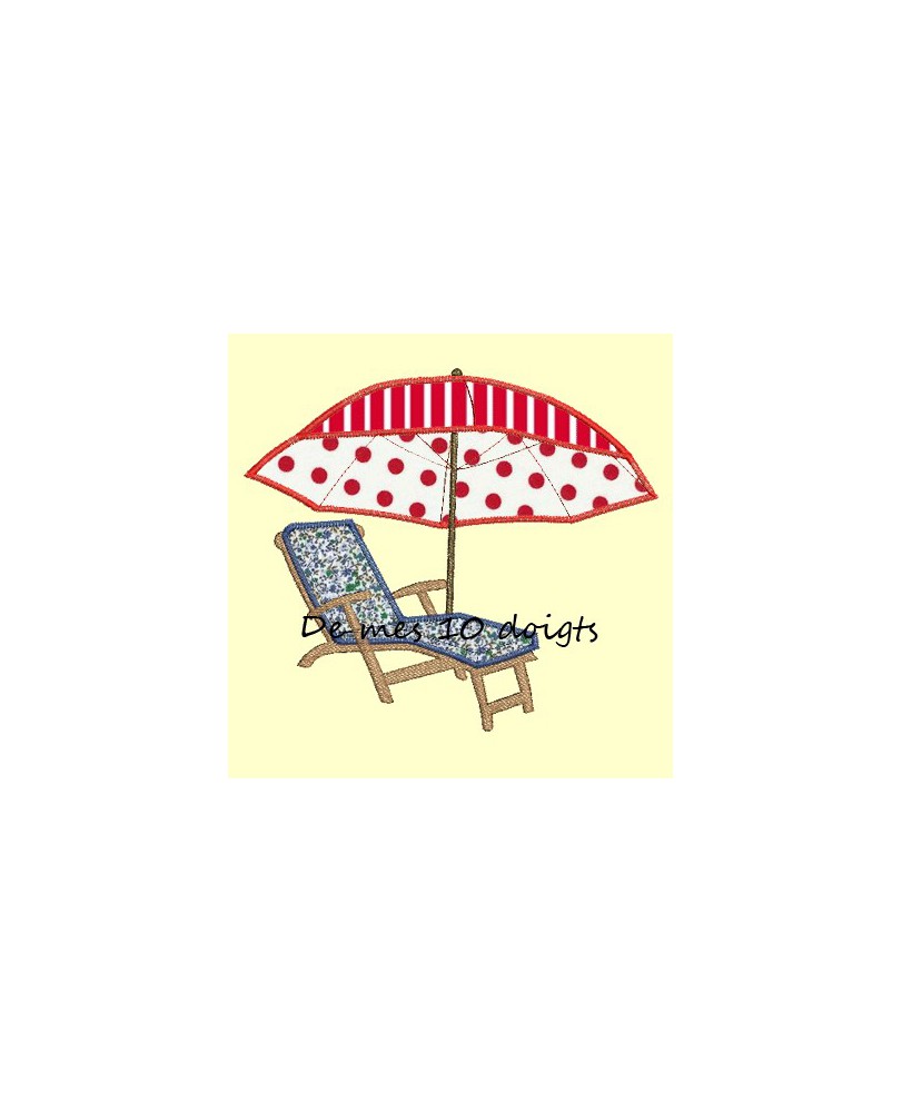 Chaise longue avec ou sans parasol - 5 fichiers