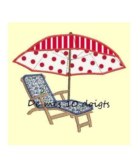 Chaise longue avec ou sans parasol - 5 fichiers