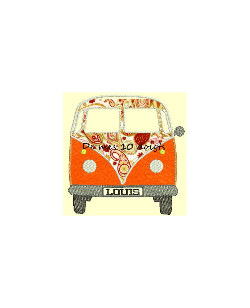 Combi VW en appliqué - 2 tailles
