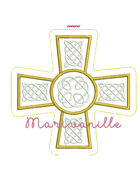 Croix avec arabesques avec version Tout Dans le Cadre