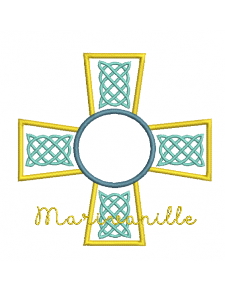 Croix avec place pour une médaille avec version Tout Dans le Cadre