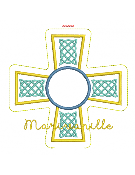 Croix avec place pour une médaille avec version Tout Dans le Cadre