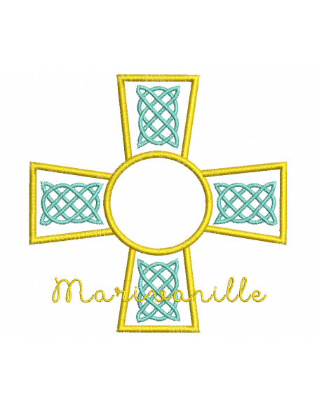 Croix avec place pour une médaille avec version Tout Dans le Cadre