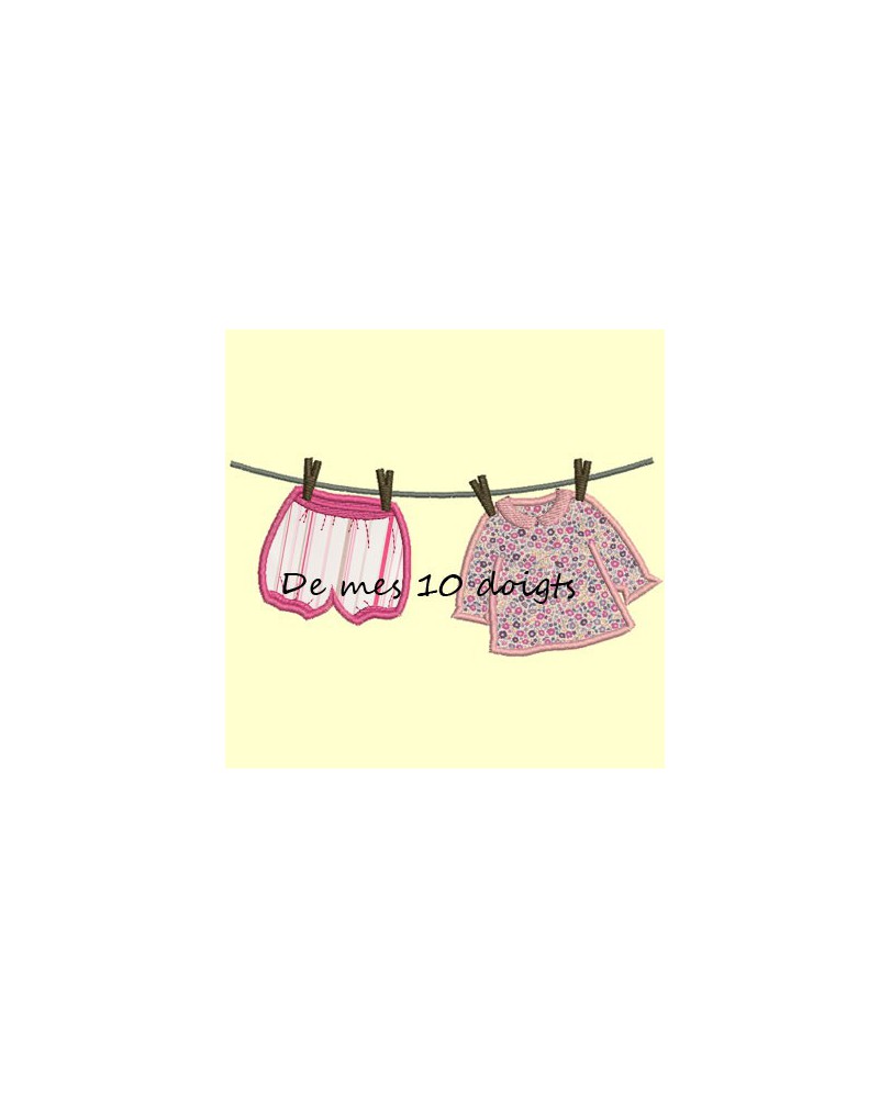 Corde à linge bloomer Guimpe - 13x6 cm