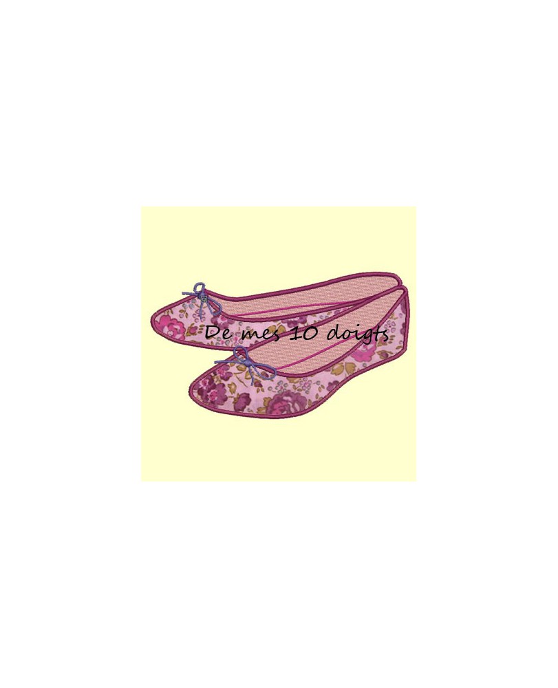 Ballerines femme en appliqué - 2 tailles