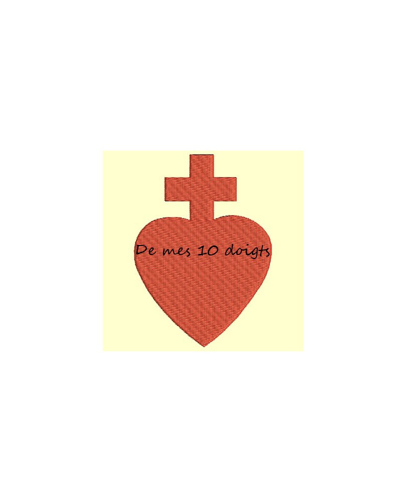 Coeur Chouan Broderie pleine - 5 tailles