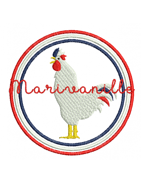 Coq Bleu Blanc Rouge, 4 versions, plusieurs tailles