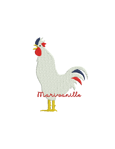 Coq Bleu Blanc Rouge, 4 versions, plusieurs tailles