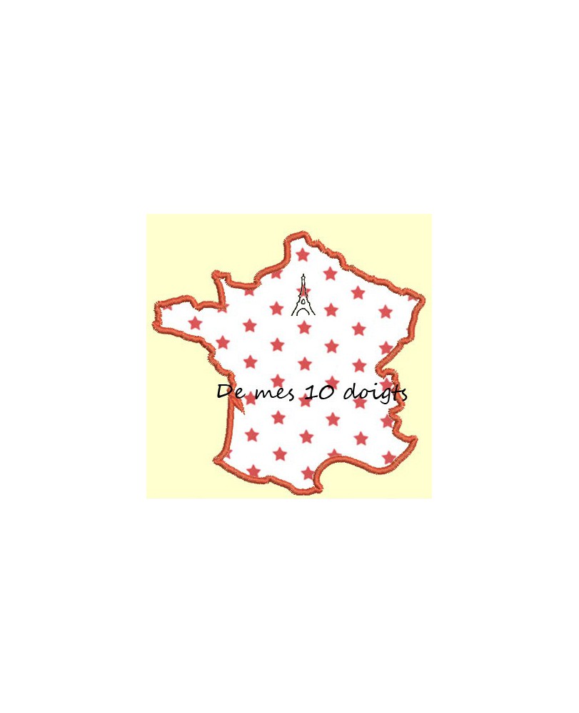 Carte de France en appliqué - 2 tailles