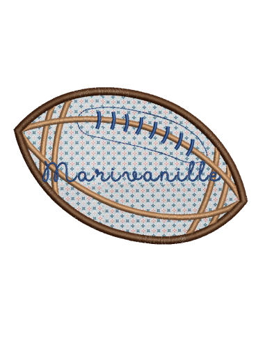 Ballon de rugby appliqué - 3 tailles