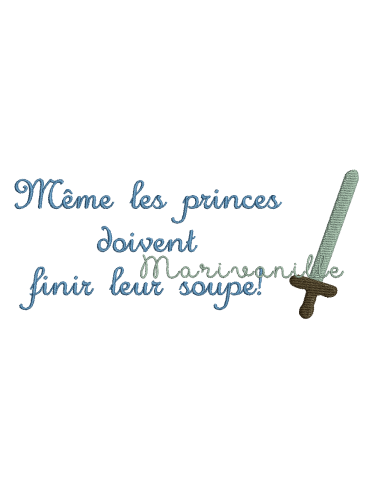 Même les princes doivent finir leur...