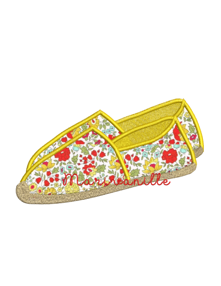 Espadrilles en appliqué (seule ou par paire)