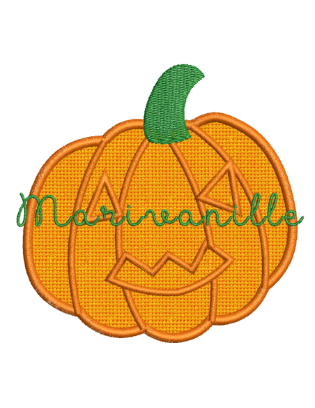 Citrouille en appliqué (2 versions) 4 tailles