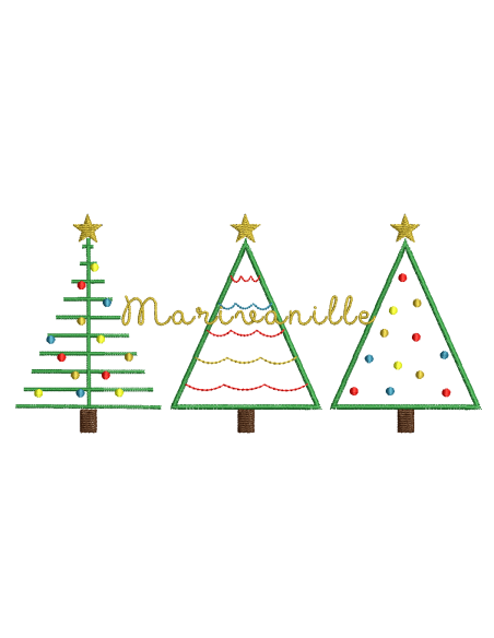 3 sapins - 2 versions