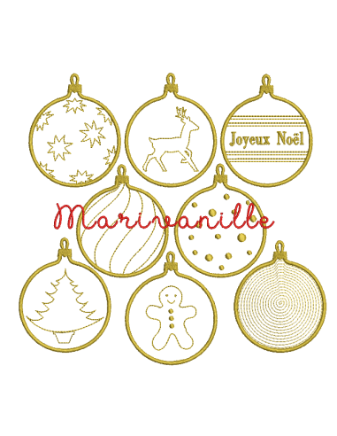 Lot de 30 boules de Noël Alpine assorties Brun gingembre - Boule et Lot de 30 boules de Noël Alpine assorties Brun gingembre - Boule et