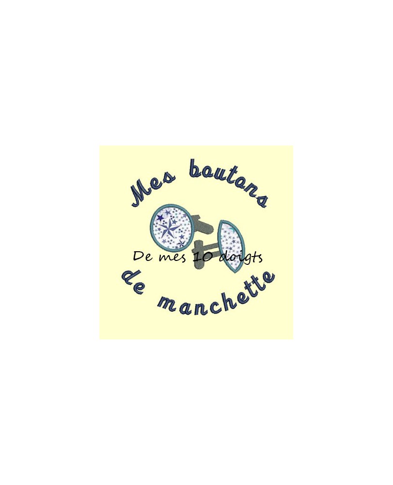 Boutons de manchette en appliqué