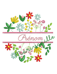 Décor rond fleurs...