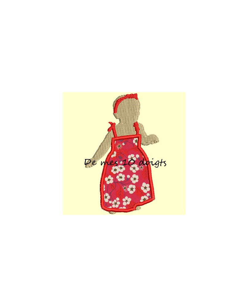 Fillette Robe bain de soleil en appliqué - 2 tailles