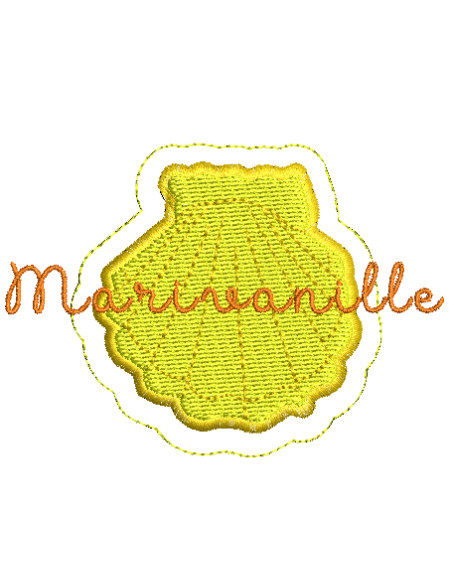 Coquille Saint Jacques pour broche / écusson