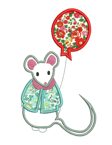 Souris et son ballon - 2 tailles