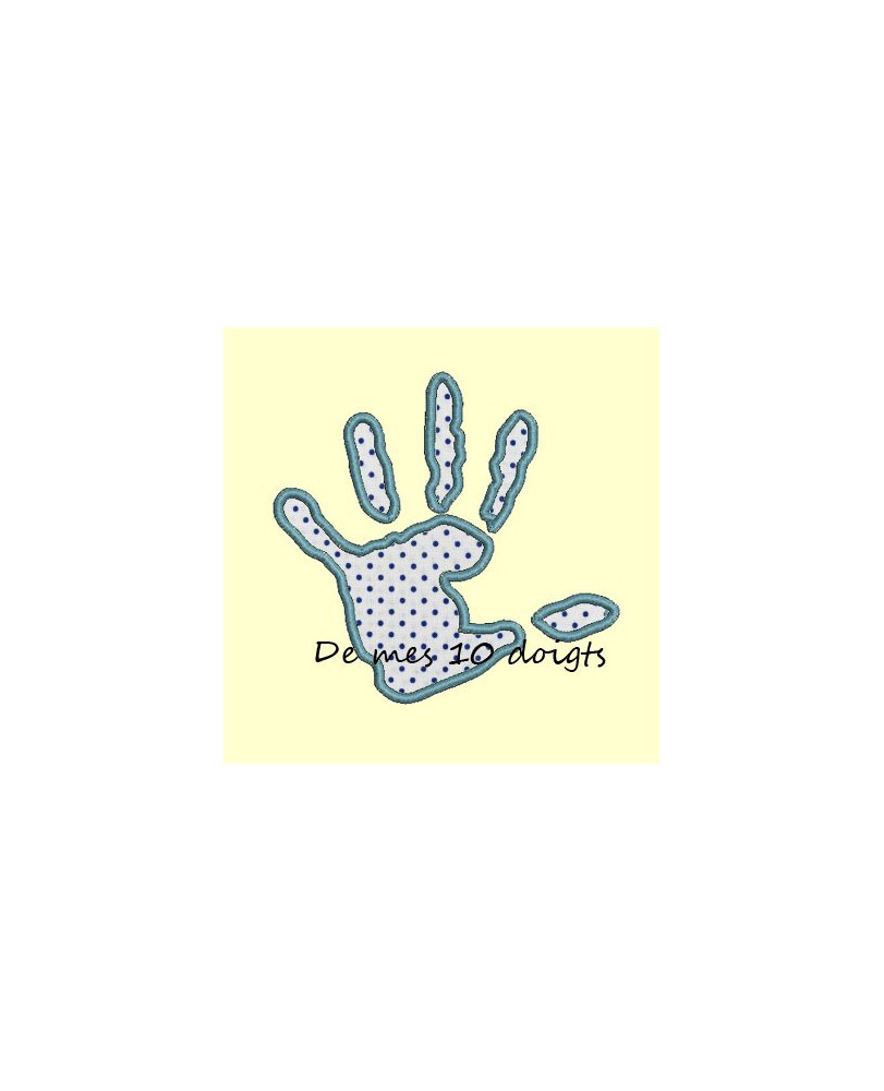 Main peinture appliqué ou non - 3 tailles
