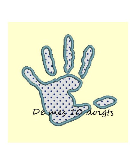 Main peinture appliqué ou non - 3 tailles