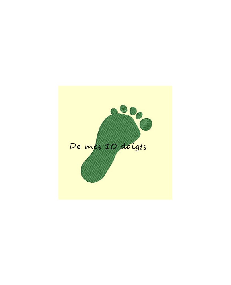 pied peinture en appliqué ou non - 3 tailles