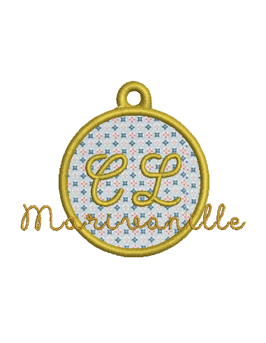 Porte clés avec médaille vide en...