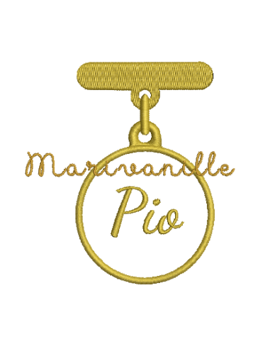 Médaille vide avec broche