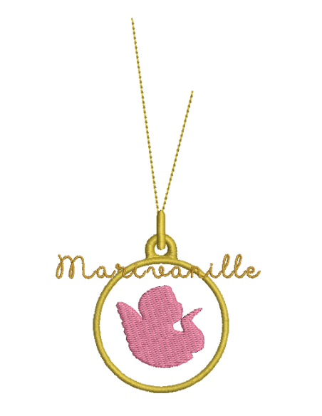 Médaille vide avec chaîne
