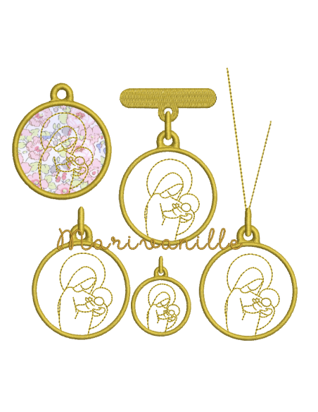 Lot Médailles brodées