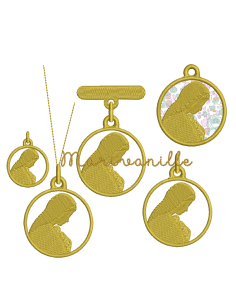 Lot Médailles brodées