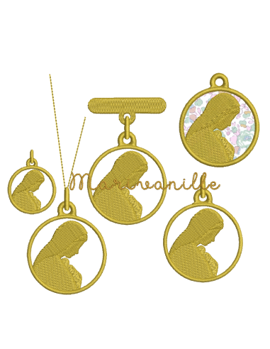 Lot Médailles brodées