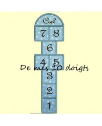 marelle en appliqué 5x18cm 2